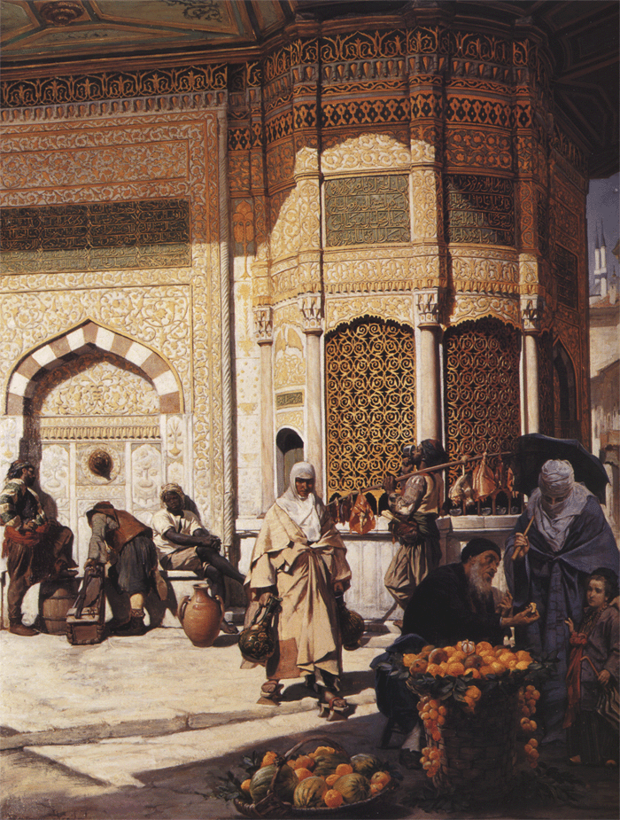 Hippolyte Berteaux Street Scene in Istanbul